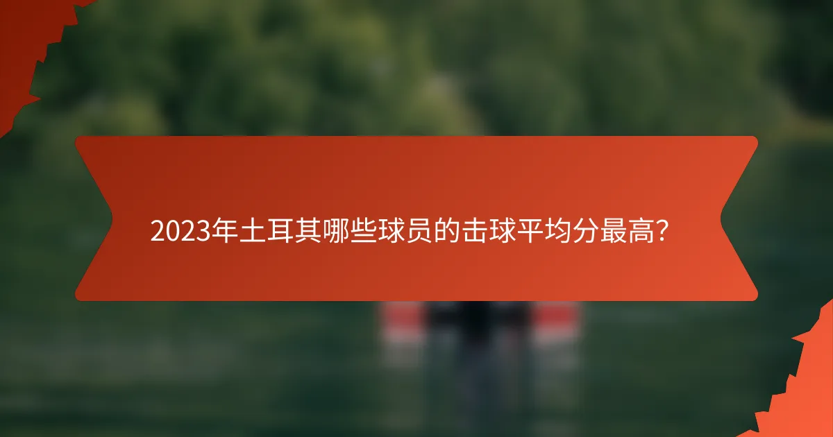 2023年土耳其哪些球员的击球平均分最高？