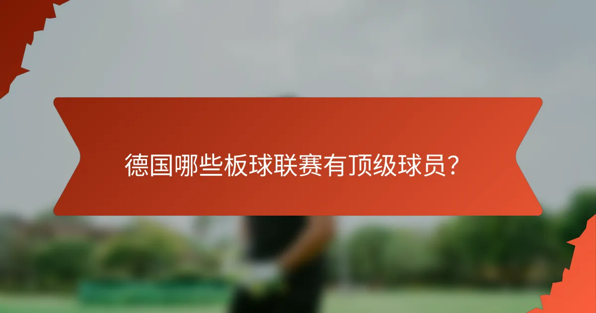 德国哪些板球联赛有顶级球员?