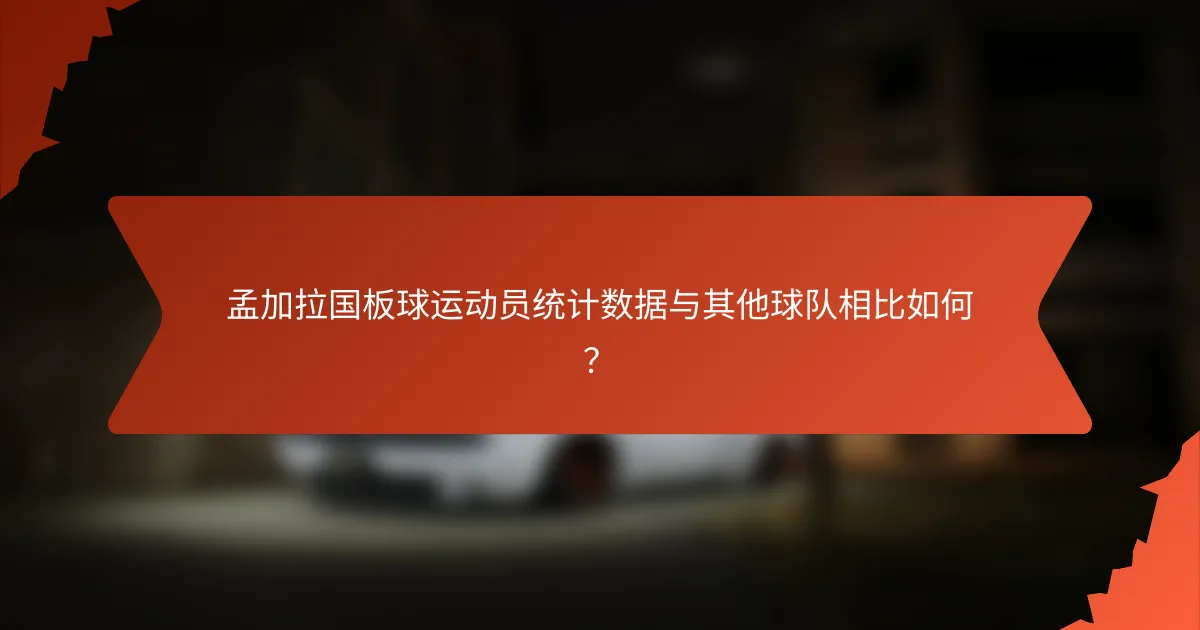 孟加拉国板球运动员统计数据与其他球队相比如何？